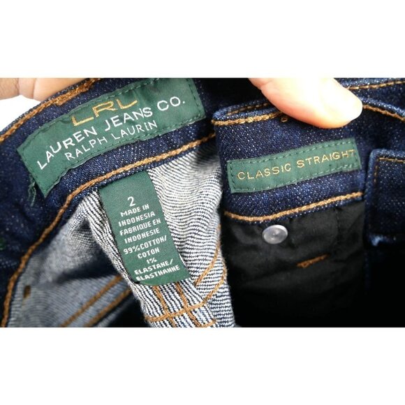 NWOT Ralph Lauren Dark Wash Classic Straight Leg Jeans 2 - Picture 7 of 7